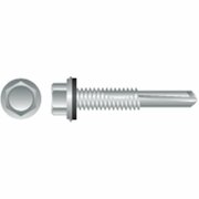 STRONG-POINT 12-24 x 1.25 in. Unslotted Indented Hex Washer Head Screws Zinc Plated, 3PK HA5